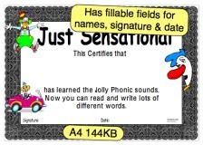 Jolly Phonics Certificate