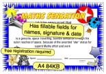 Maths Sensation Certificate