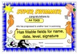 Super Swimmer Certificate
