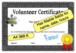 Volunteer School Certificate